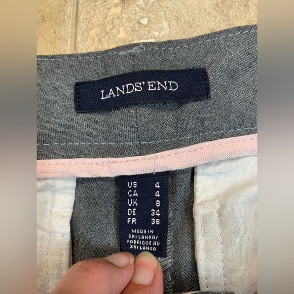 Lands' End Women's Dress Pants Gray Polyester Blend Size 4 - Picture 3 of 10